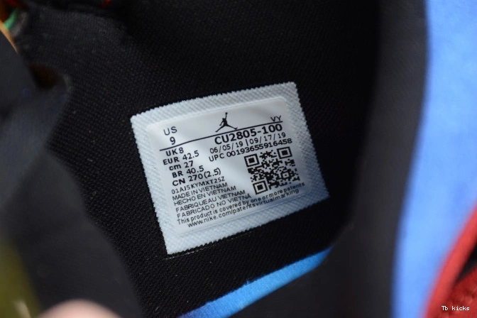 Reps TBK 1 Great the SE Air CU2805-100 Mid Blue Jordan Fearless 0729
